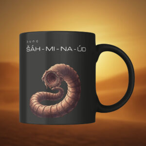 Hrnek „ŠÁH-MI-NA-ÚD“ – Dune Awakening parodie na Shai-Huluda