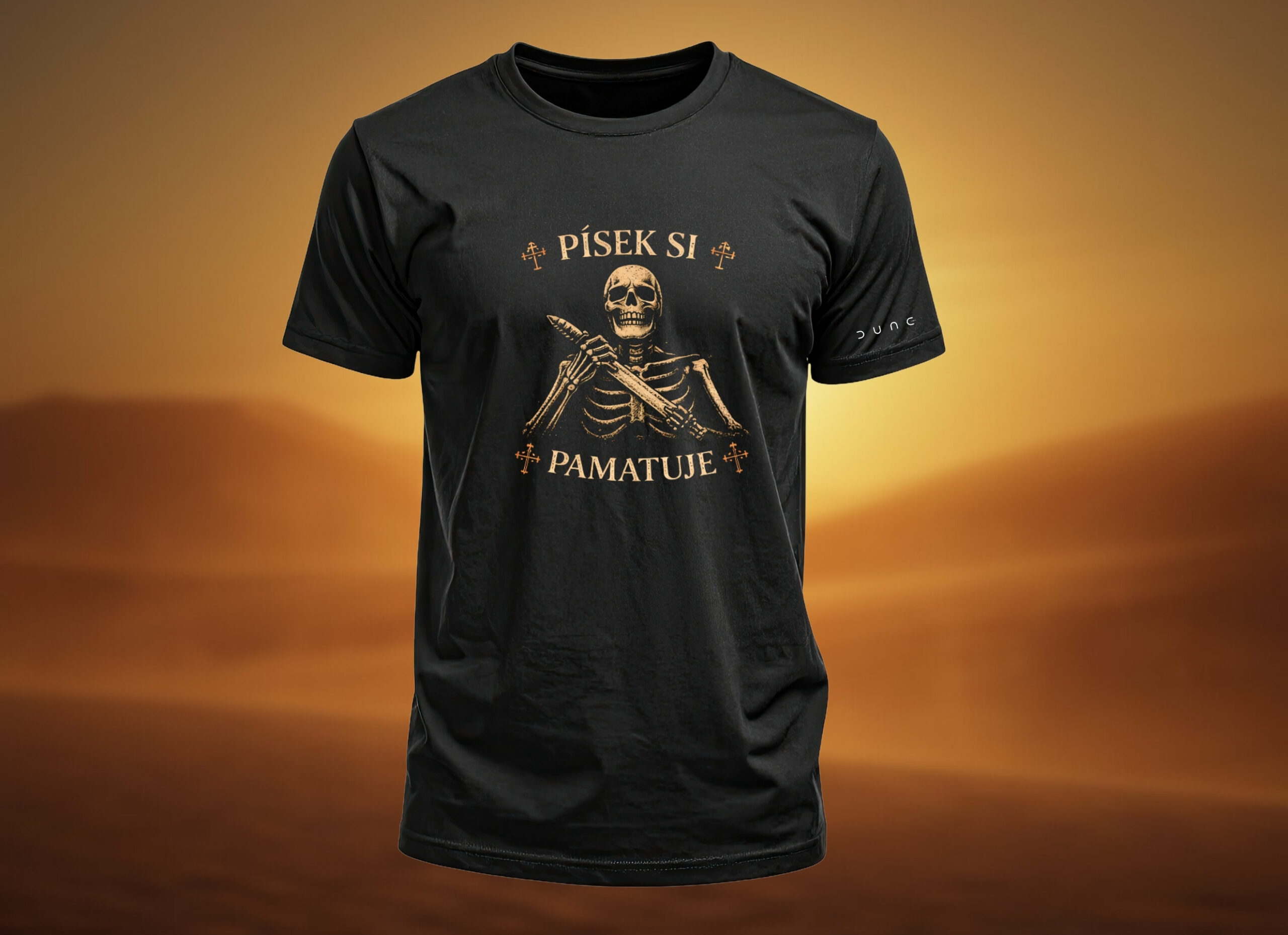 Dune: Awakening unisex tričko „Písek si pamatuje“