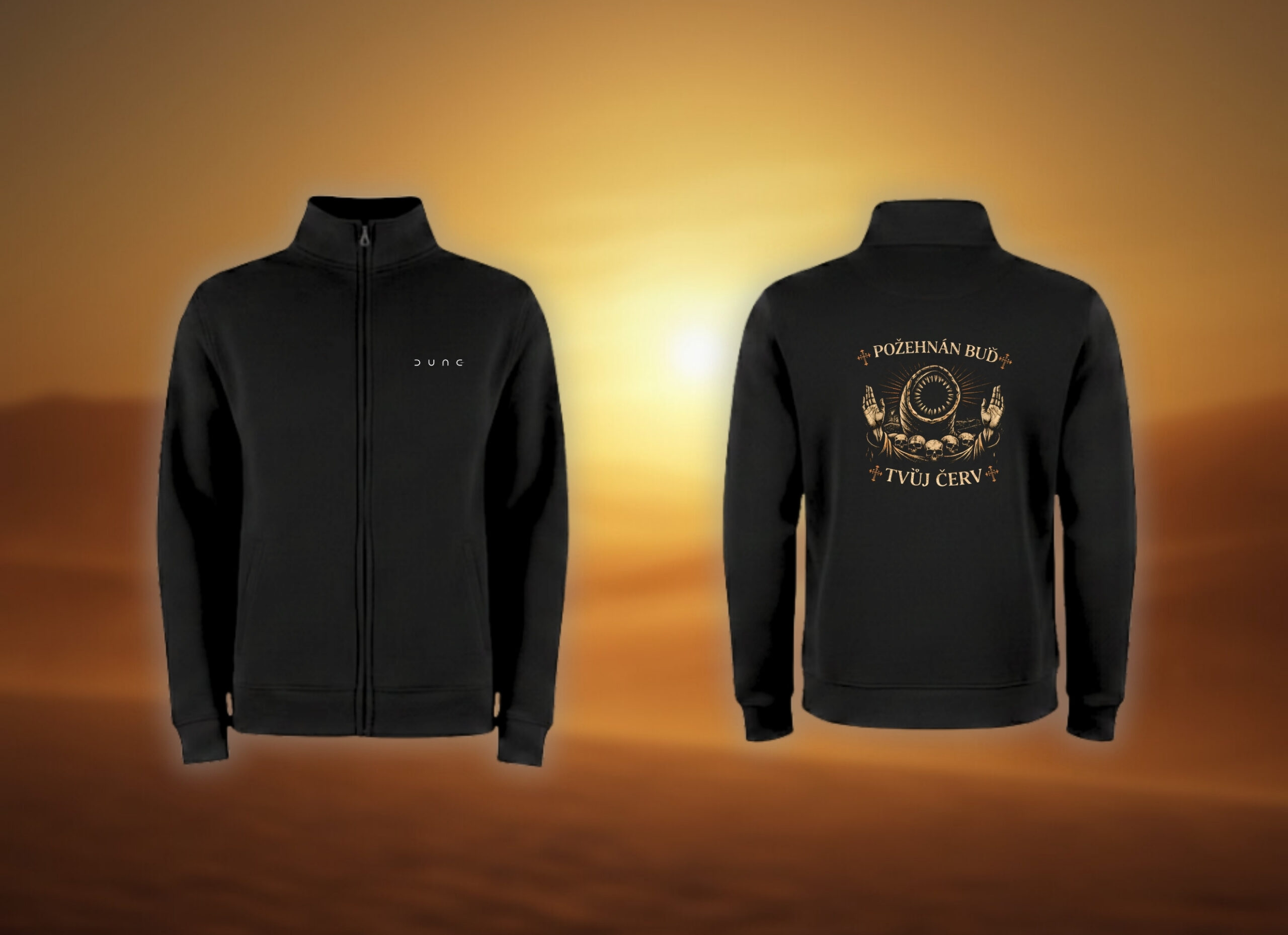 Dune: Awakening unisex mikina „Požehnán buď tvůj červ“ | když chceš spice… ale hlavně chceš přežít - Image 3