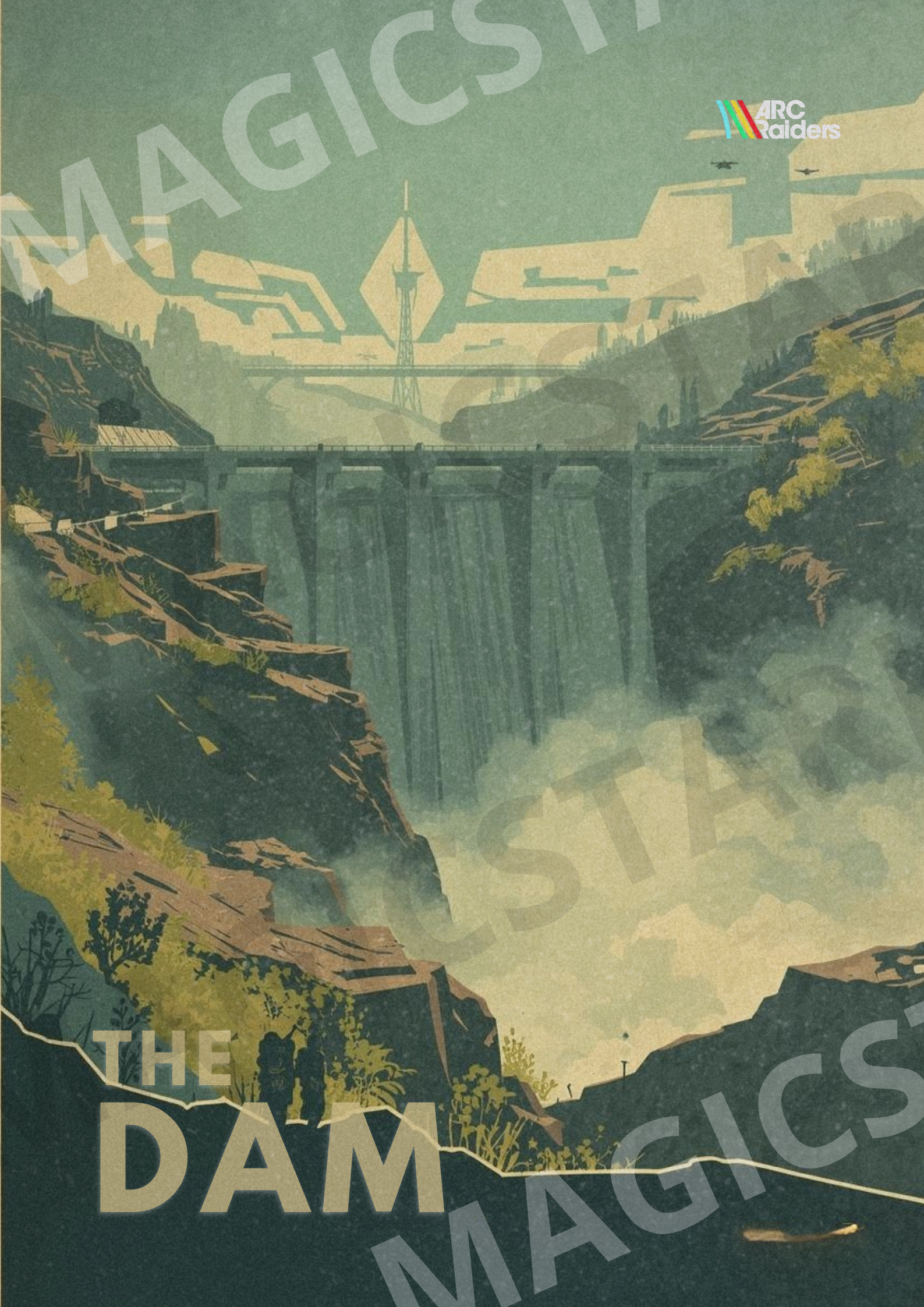 ARC RAIDERS Map Poster — The Dam Battleground - Obrázek 2